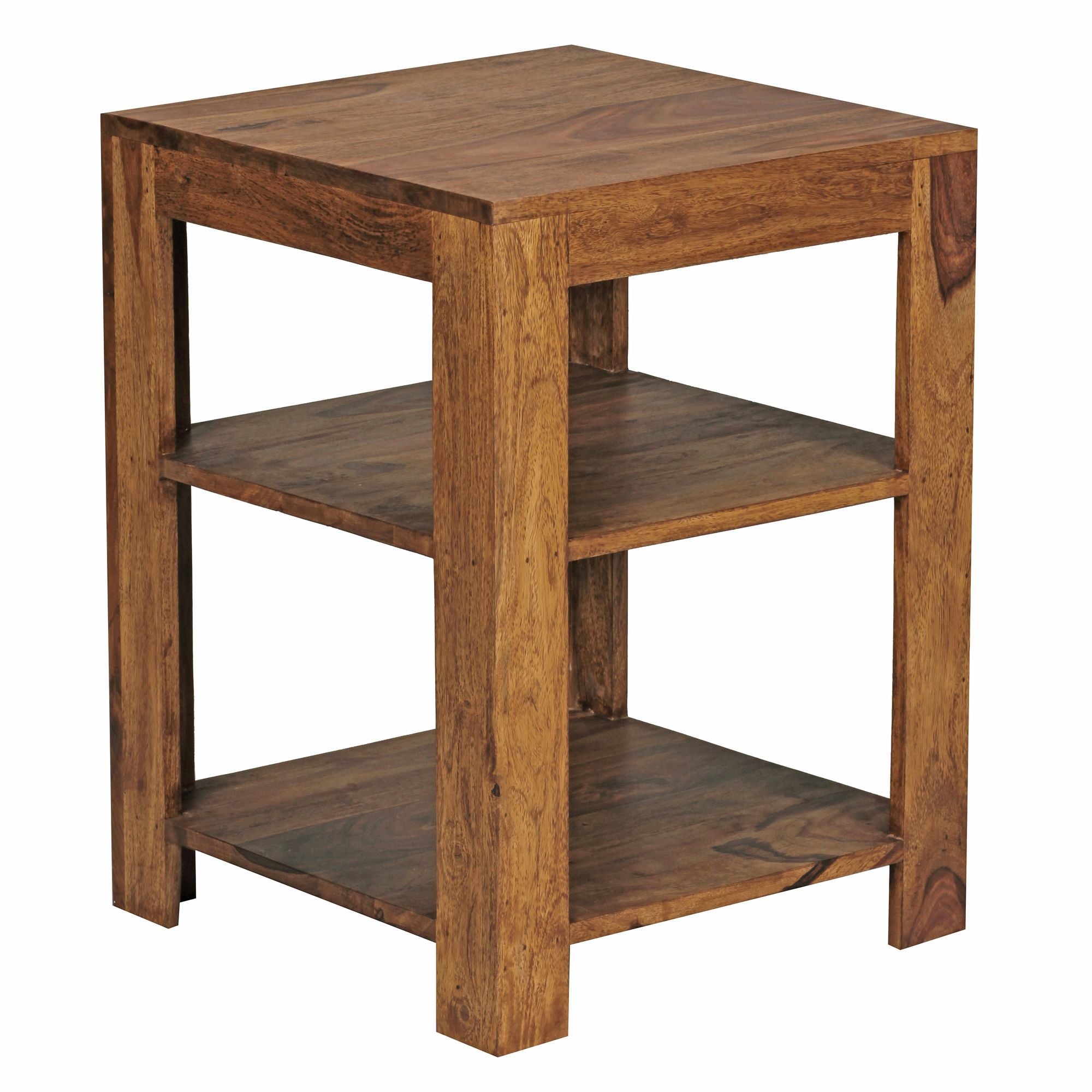 Table d'appoint de Nancy à 2 étages - Tables d'appoint - Bois de Sheesham - 44 x 44 x 60cm