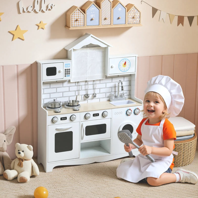 Nancy's Ortelle Kinderkeuken - Speelgoedkeuken - Speelkeukentje - Inclusief accessoires - Wit