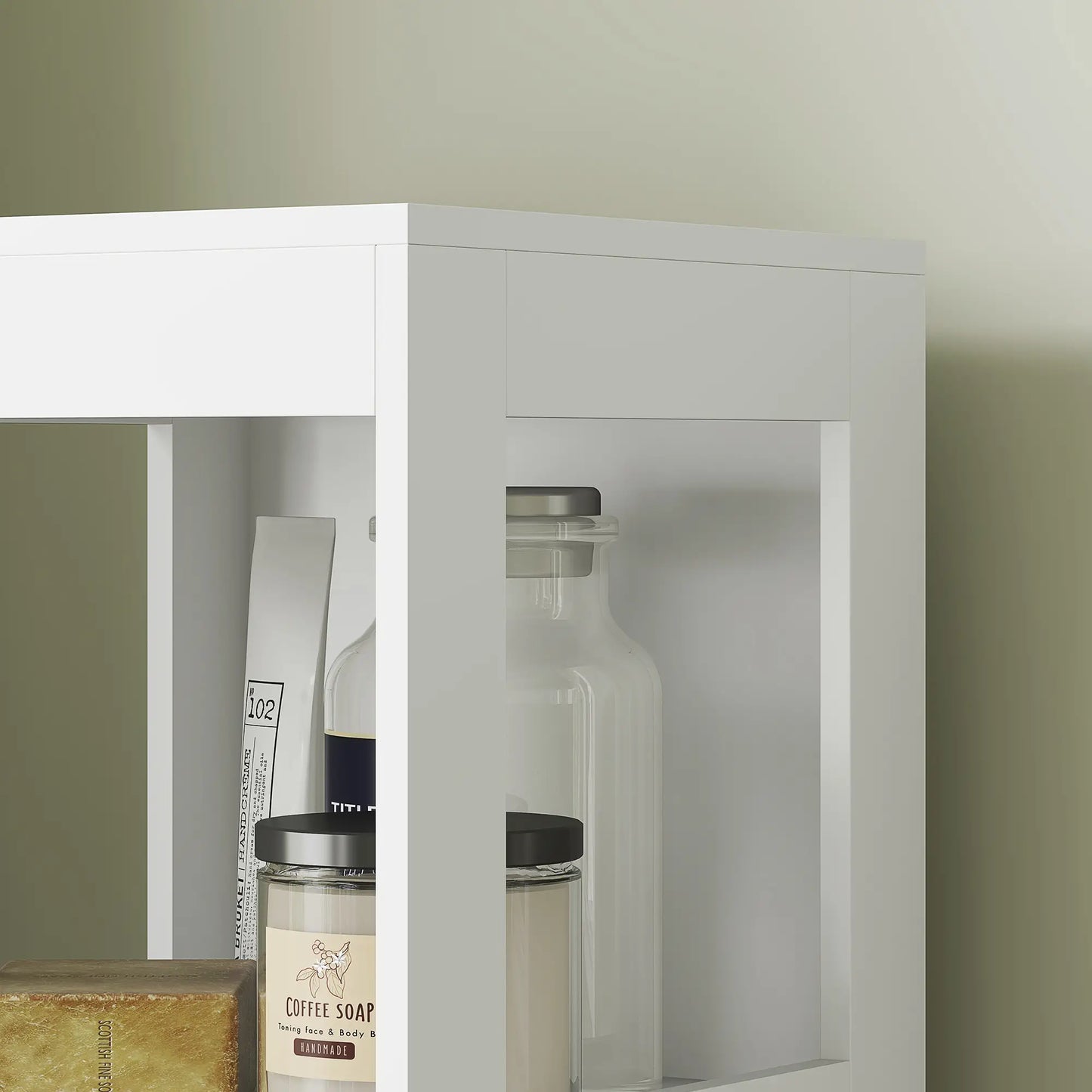 Nancy's Carano Badkamerkast - Badkamermeubel - Wit - ± 30 x 30 x 140 cm