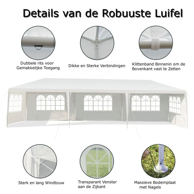 Nancy's Runa Partytent - Paviljoen - Party Tent - Wit -