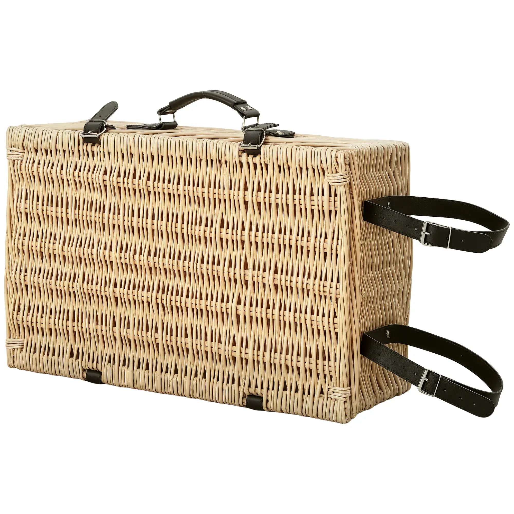 Nancy's Gargagno Picknickset - Picknickmand met Accessoires - Geïsoleerd koelvak - Riet