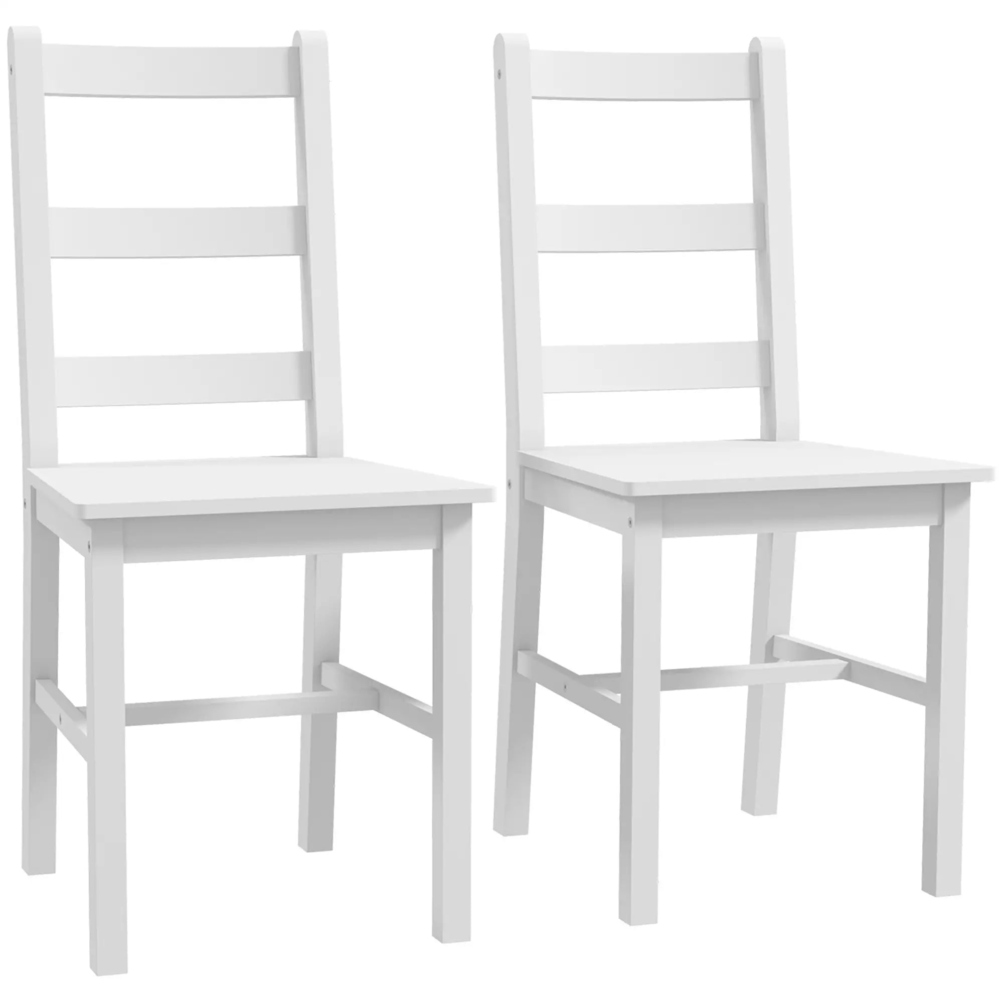 Nancy's Loranzè Eetkamerstoelen - Set van 2 - Wit - Grenenhout