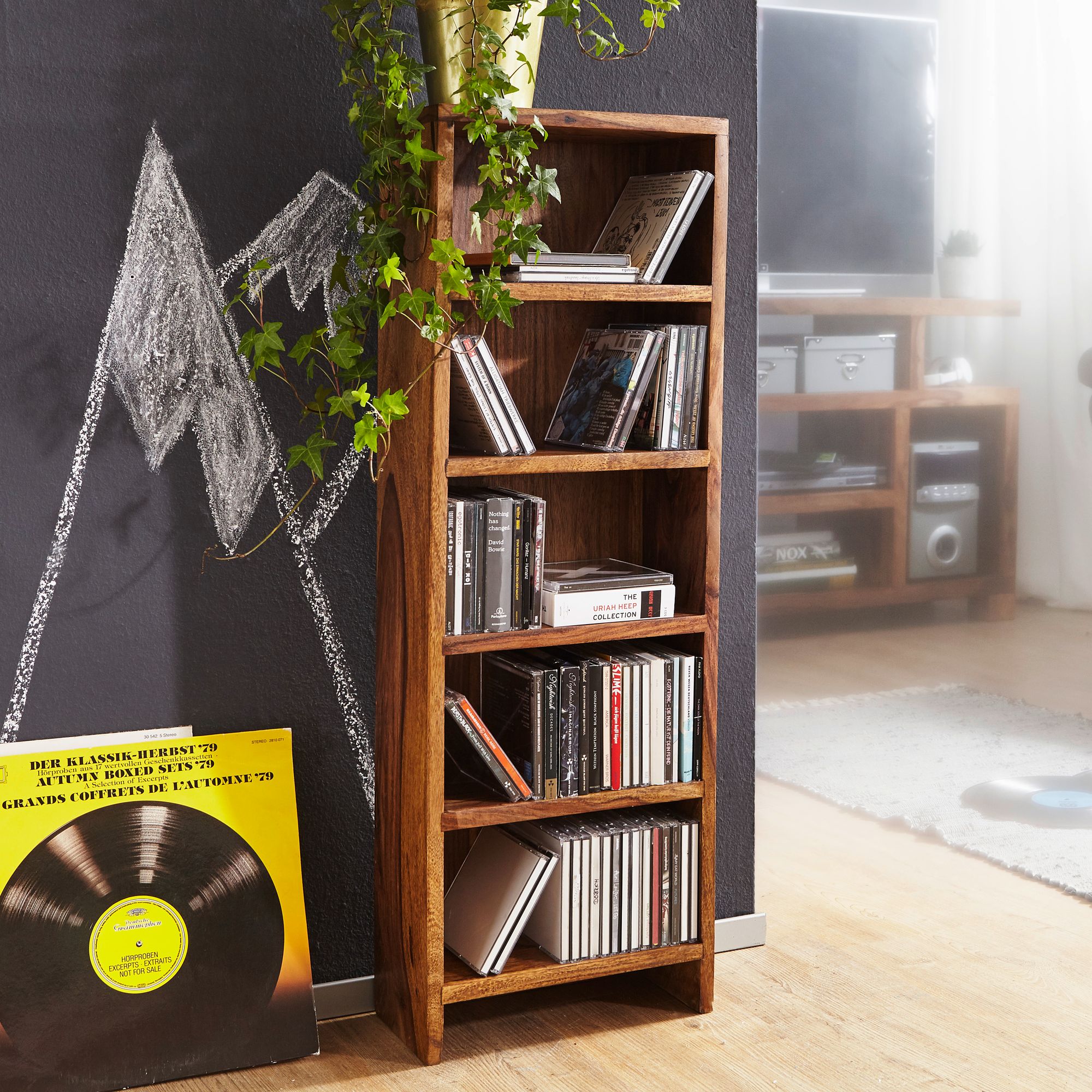 Nancy's Vabora Boekenkast - Wandkast - Opbergkast - Massief Sheesham Rozenhout - ± 30 x 20 x 90 cm
