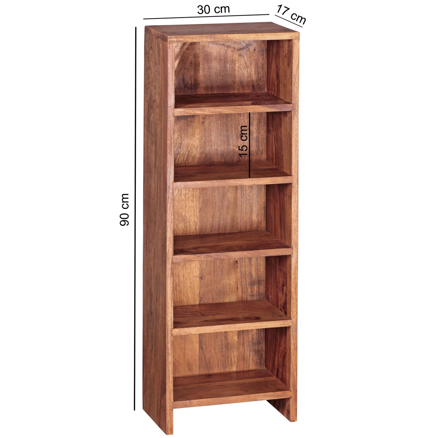 Bibliothèque Nancy à 5 tiroirs - Armoires - Bois de Sesham massif - Marron foncé