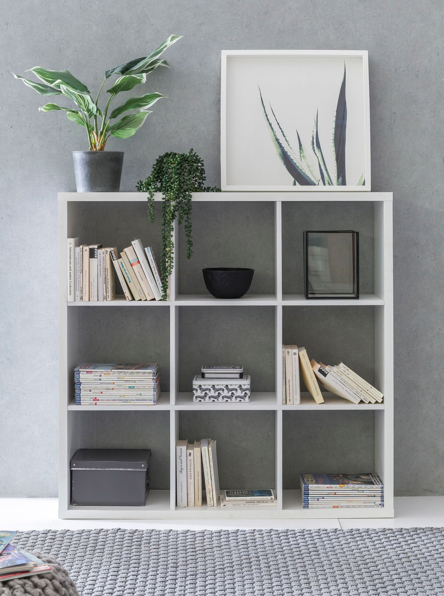 Nancy's Yate Vakkenkast - Boekenkast - Opbergkast - Wit - ± 110 x 23 x 110 cm