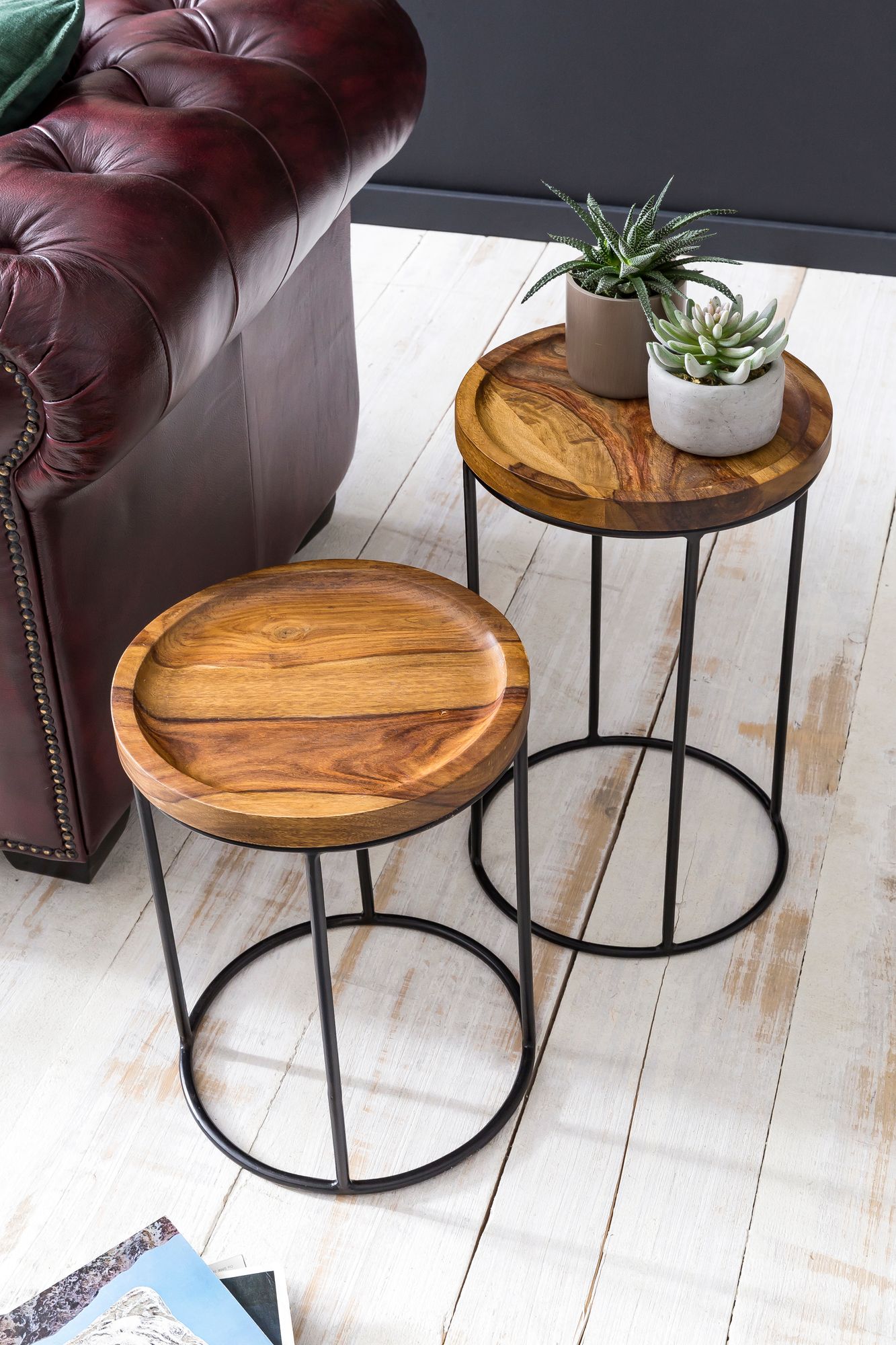 Nancy's Samouco Salontafel Set - Bijzettafel Set - Koffietafel - Sheeshamhout