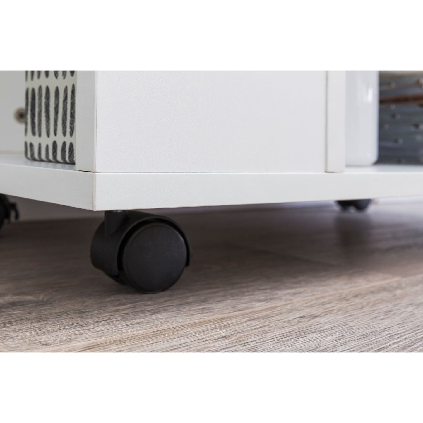 Nancy's Piedade Trolley - Opbergkastje - Verrijdbaar Meubel - Wit - ± 60 x 35 x 75 cm