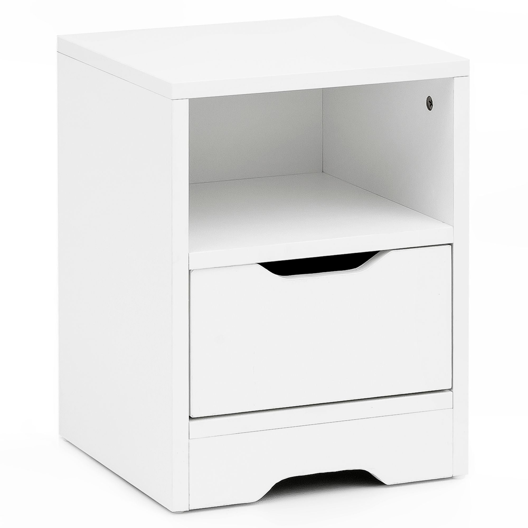 Nancy's Bovegno Bedside Table - Side Table - White - ± 30 30 x 40 cm