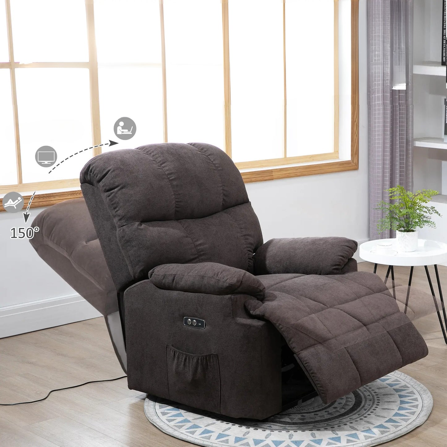 Nancy's Gais Sta op Stoel - Seniorenstoel - Relaxfauteuil - Grijs - Fluweel