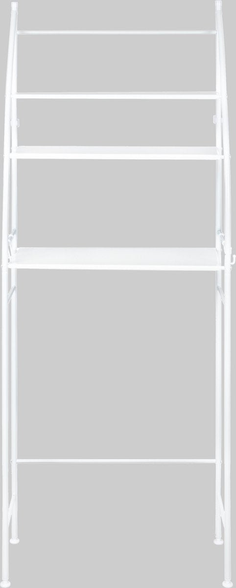 LG Life's Green wasmachine ombouw Opbergrek met 3 planken en handdoekhaakjes Wit