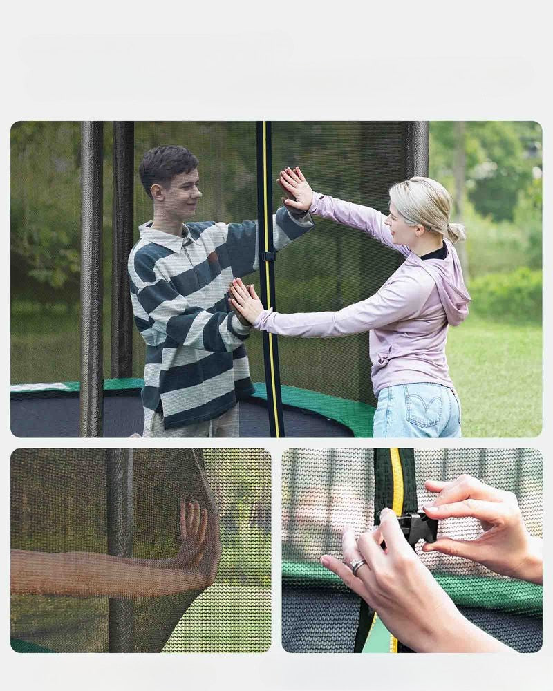 Nancy's Gião Trampoline met Veiligheidsnet - Groen / Zwart - ± Ø 245 cm