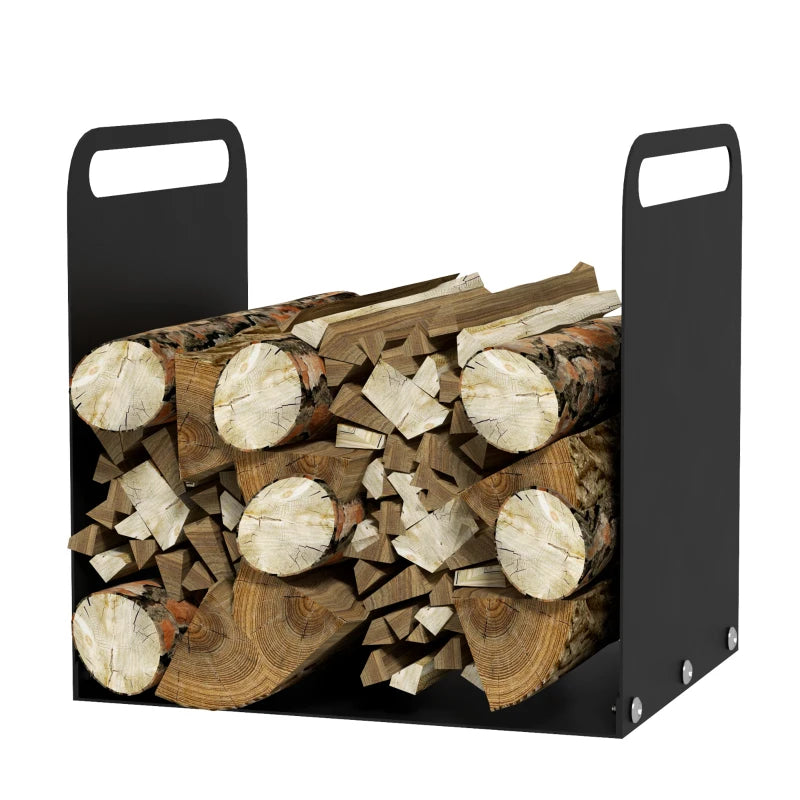 Nancy's Ribafeira Firewood Rack - Firewood Storage - Wood Storage - Black - Steel