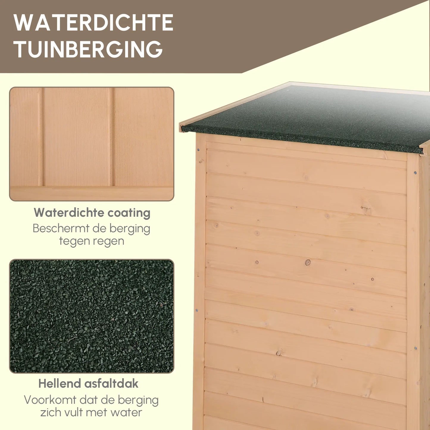 Nancy's Garstang Tuinkast - Schuur - Dennenhout - ± 75 x 55 x 115 cm