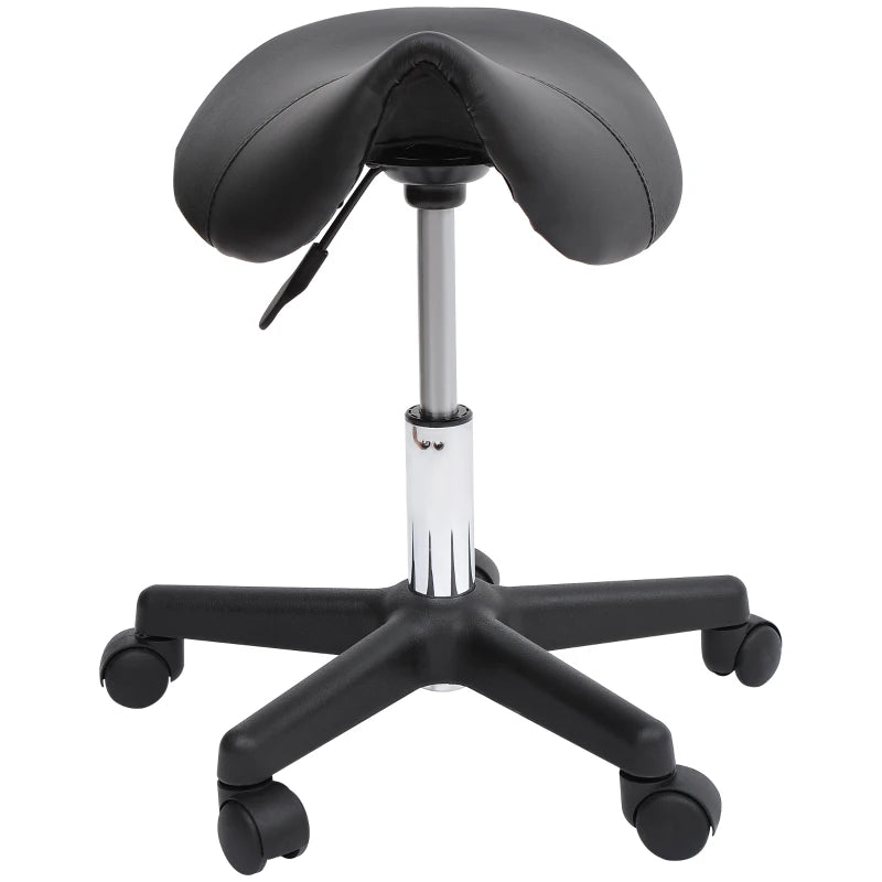 Nancy's Aurano Werkkruk - Salonkruk - Draaikruk - Ergonomisch - Zwart - Kunstleer