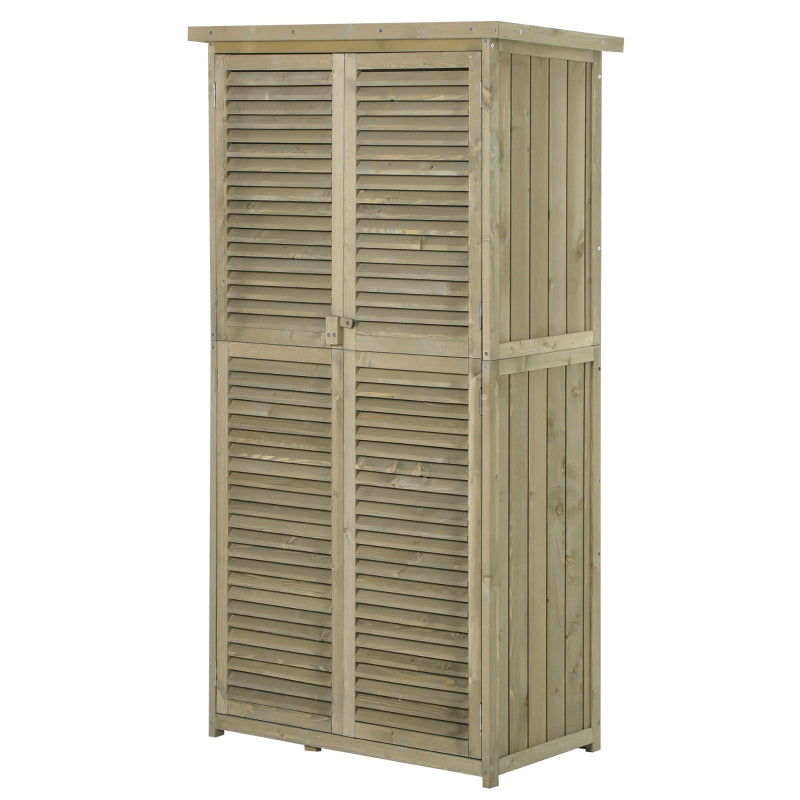 Nancy's Leyburn Garden Shed - Shed - Storage Shed - Grey - Pine Wood H160 x W79 x D42 cm