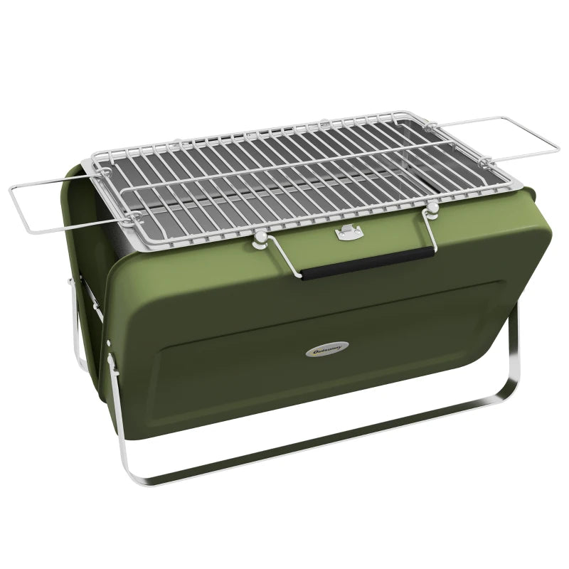 Nancy's Fornelos Mini Barbecue - Compacte Grill - BBQ - Houtskool - Staal - Groen