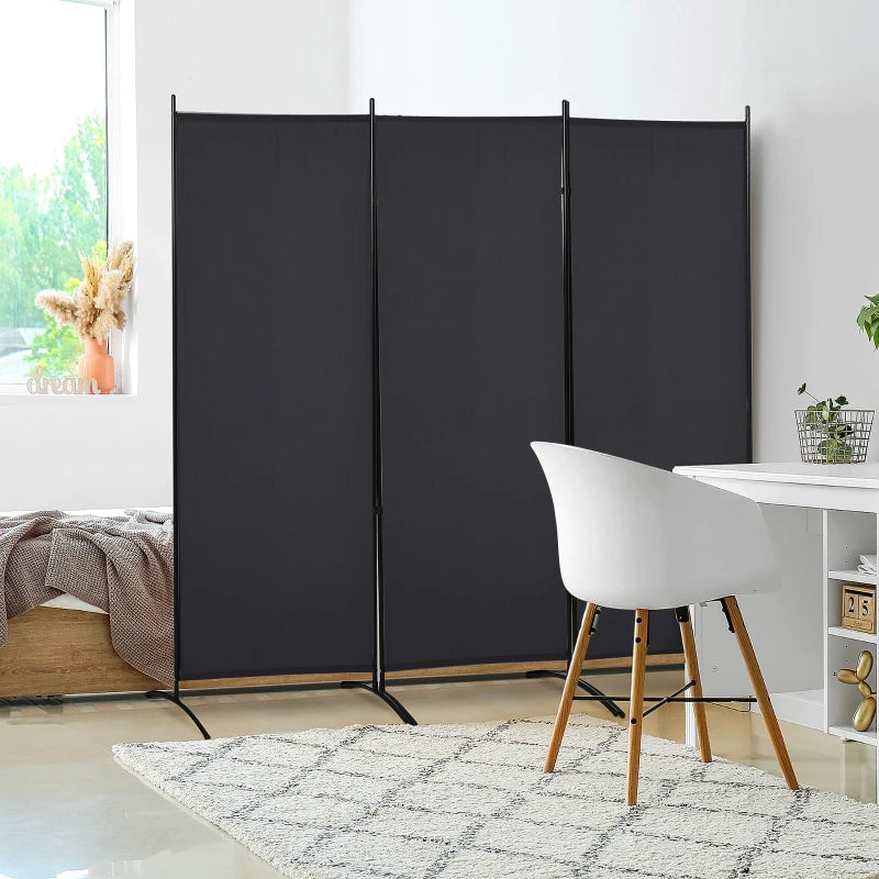 Nancy's Melfi Kamerscherm - Privacyscherm - Scheidingswand - Roomdivider - Zwart - ± 255 x 180 cm