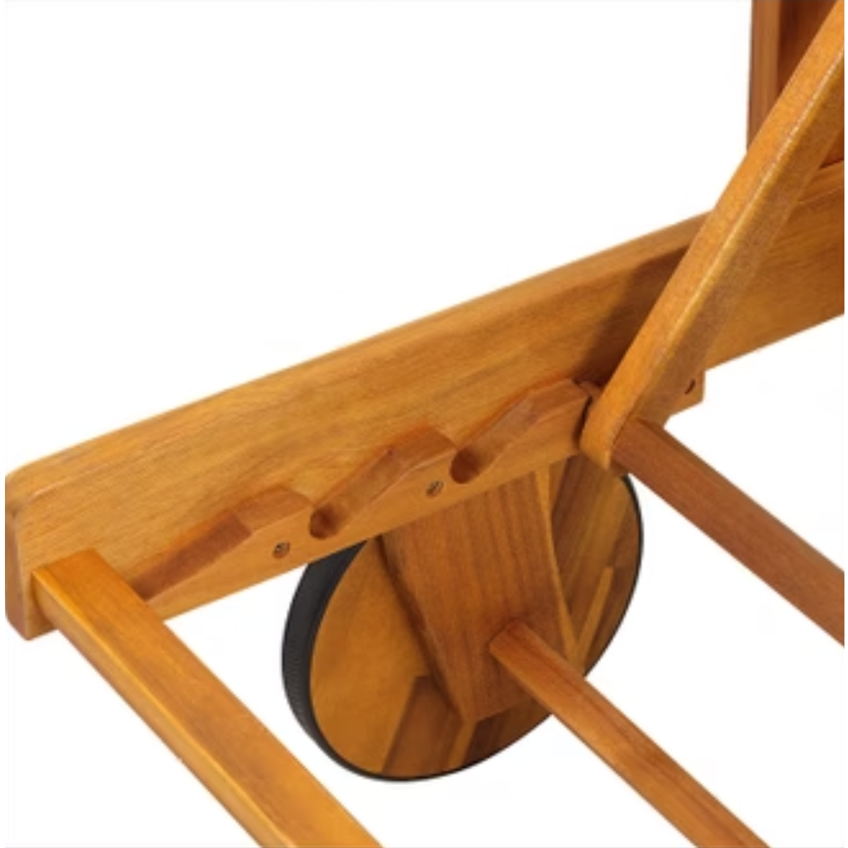 Nancy's Westerholt Ligbed verstelbaar - Acaciahout - lounge bed - Opvouwbare ligstoel - Met uitschuifbare tafel - Bruin