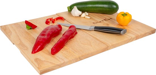 Nancy's 2-in-1 XXL Snijplank - Uitklapbaar- Borrelplank - Kaasplank - Tapasplank - Serveerplank - Hout - Geschenkverpakking