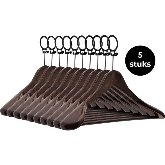 Eleganca Luxe Hotelhangers met anti diefstal ring 5 stuks Vintage