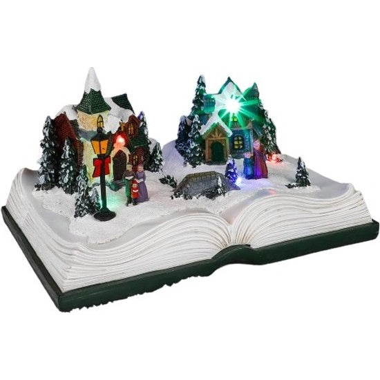 Haushalt Verlichte Kerststad - Kerstdorp - Boekvorm - LED Lamp