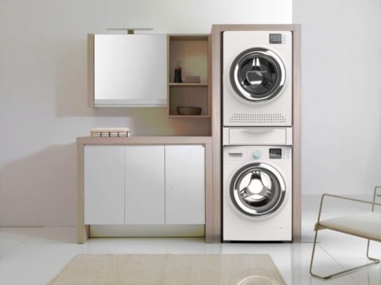 Meliconi Basetorre Extra - Uitneembare lade - Stapelset - Wasmachine accessoire - Wasmachine lade