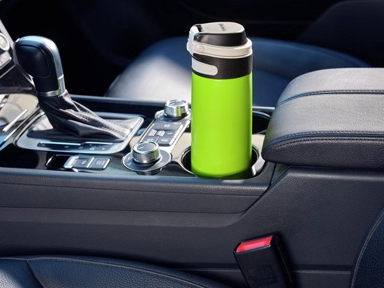 Leifheit thermosbeker Flip - Isoleerbeker - Lekvrij - Groen - RVS - 600 ML