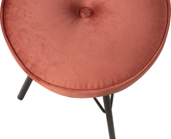 WOOOD Bella Kruk - Barkruk - Velvet - Brick Red