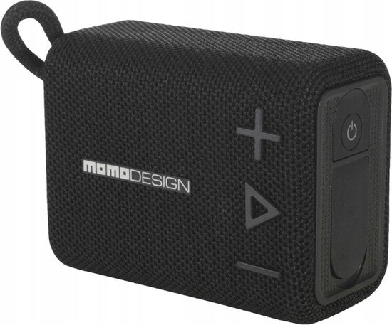 Momo Design Bluetooth Speaker - Draadloze speaker - Zwart - Tot 20 uur batterijduur