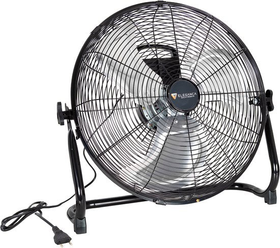 Eleganca Vloerventilator XL - Ventilator - Extra Sterke Luchtkoeler - 4 Standen - 110W - Zwart
