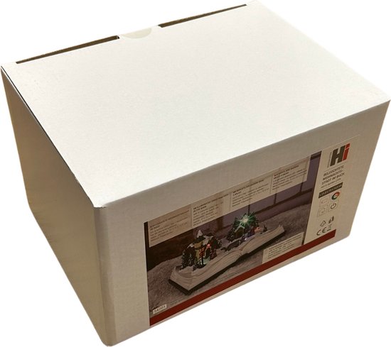 Haushalt Verlichte Kerststad - Kerstdorp - Boekvorm - LED Lamp