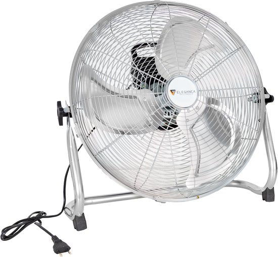 Eleganca Vloerventilator XL - Ventilator - Extra Sterke Luchtkoeler - 4 Standen - 110W - Zilver