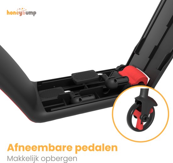 Nancy's HoneyBump Swifty Loopfiets - Kinderstep - Driewieler - Step In 3 hoogtes verstelbaar - Rood