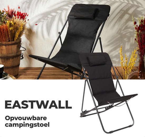 EASTWALL opvouwbare verstelbare campingstoel