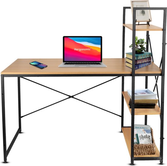 Xergonomic® Industrieel bureau met planken