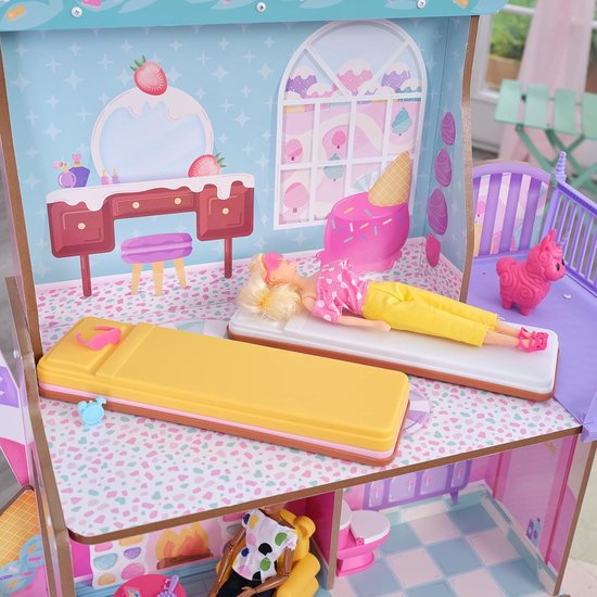 Nancy's KidKraft Snoepkasteel Poppenhuis - Speelhuis - Speelkasteel voor Kinderen - Speelgoed - Poppen Speelgoed - Speelset - Snoephuis
