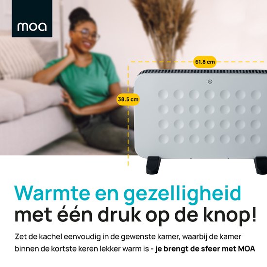 MOA Convector Kachel - Portable Heater - Elektrische heater - Wit