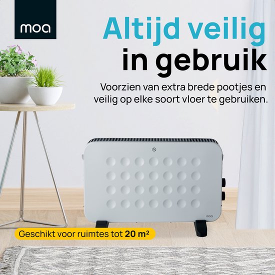 MOA Convector Kachel - Portable Heater - Elektrische heater - Wit
