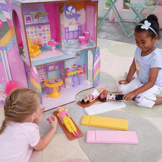 Nancy's KidKraft Snoepkasteel Poppenhuis - Speelhuis - Speelkasteel voor Kinderen - Speelgoed - Poppen Speelgoed - Speelset - Snoephuis