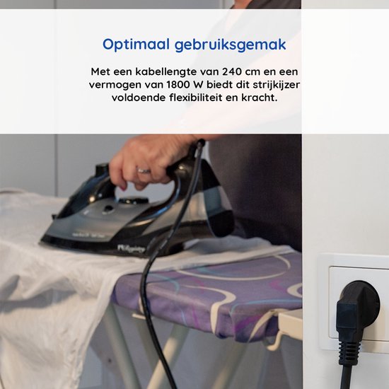 Registry Stoomstrijkijzer - Stoomapparaat - Geschikt voor Droogstrijken/Stoomstrijken - 1800 W - RVS
