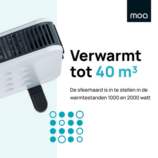 MOA Convector Kachel - Portable Heater - Elektrische heater - Wit