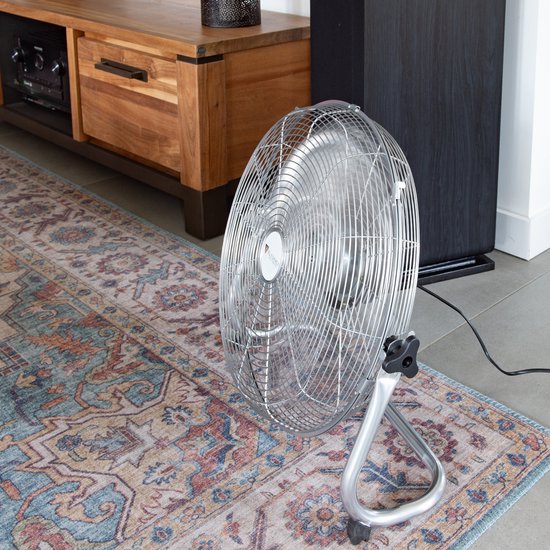 Eleganca Vloerventilator XL - Ventilator - Extra Sterke Luchtkoeler - 4 Standen - 110W - Zilver