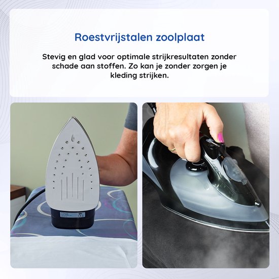 Registry Stoomstrijkijzer - Stoomapparaat - Geschikt voor Droogstrijken/Stoomstrijken - 1800 W - RVS