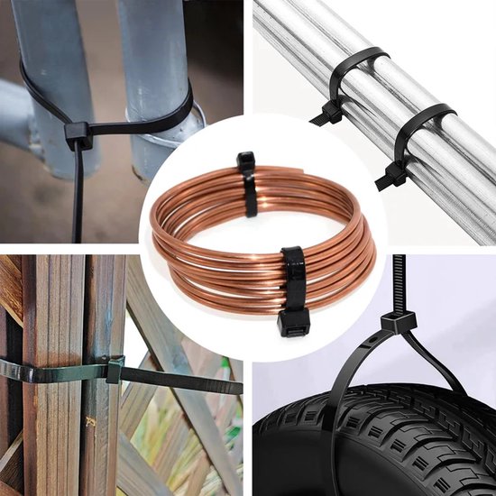 Eleganca Tie wraps - Kabelbinders - T rap - Tie rips - UV Bestendig - Draagkracht 80 kg - Wit- 100 Stuks - 8.8 x 550 mm