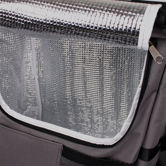 Nancy's Opvouwbare campingkruk met koeltas - Inklapbare Campingstoel - Kampeerkruk - Vouwkruk - Zwart - 21 Liter