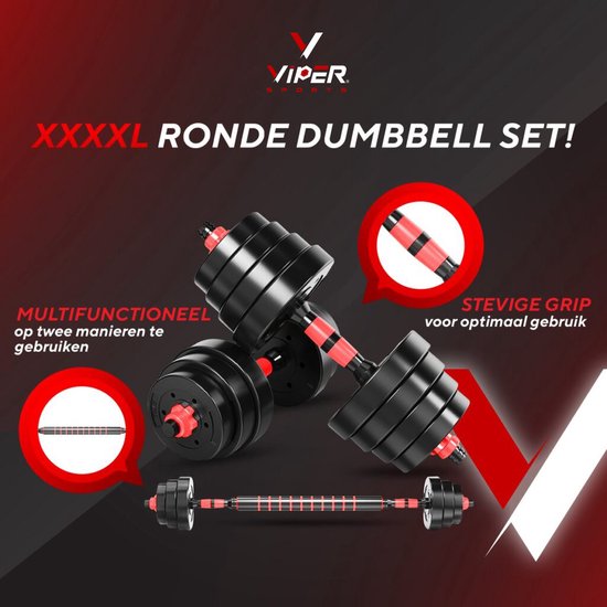 Viper Sports Verstelbare Dumbbell Set tot 30kg