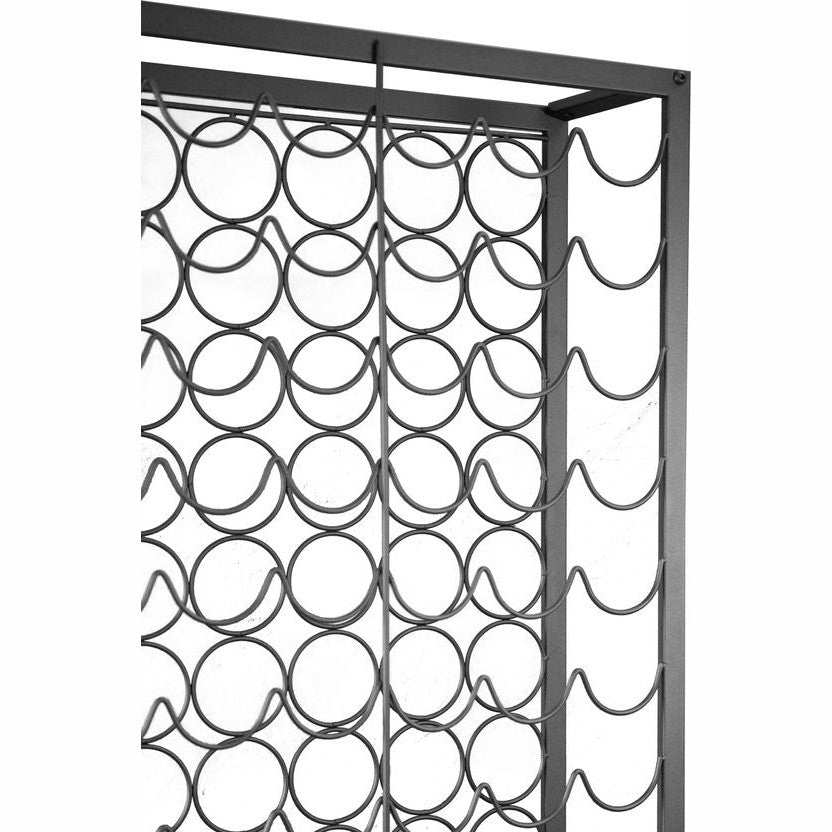 Eleganca Modern Wijnrek XL - Voor 108 flessen - Zwart - Staal - ± 65 x 25 x 190 cm