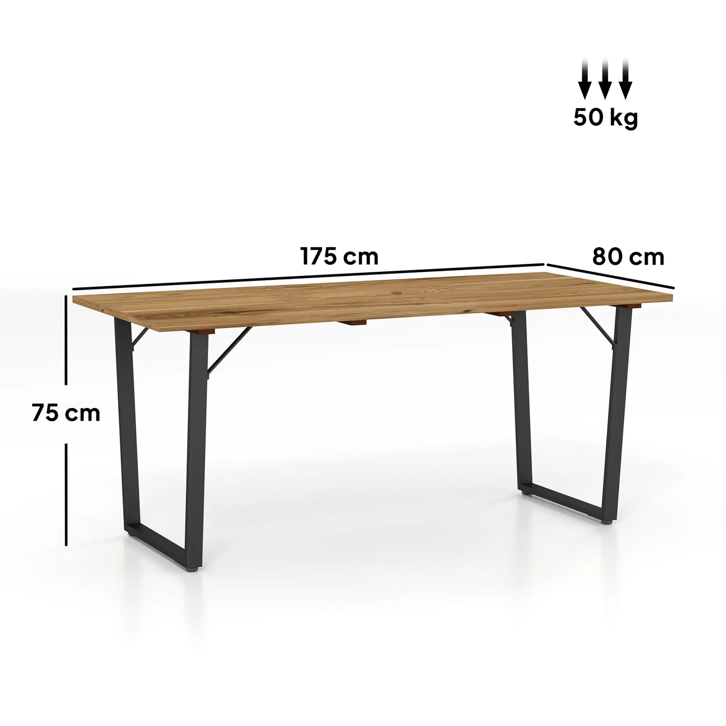 Nancy's Garaguso Tuintafel - Terrastafel - Eettafel voor buiten - Dennenhout - 175 x 80 x 75 cm