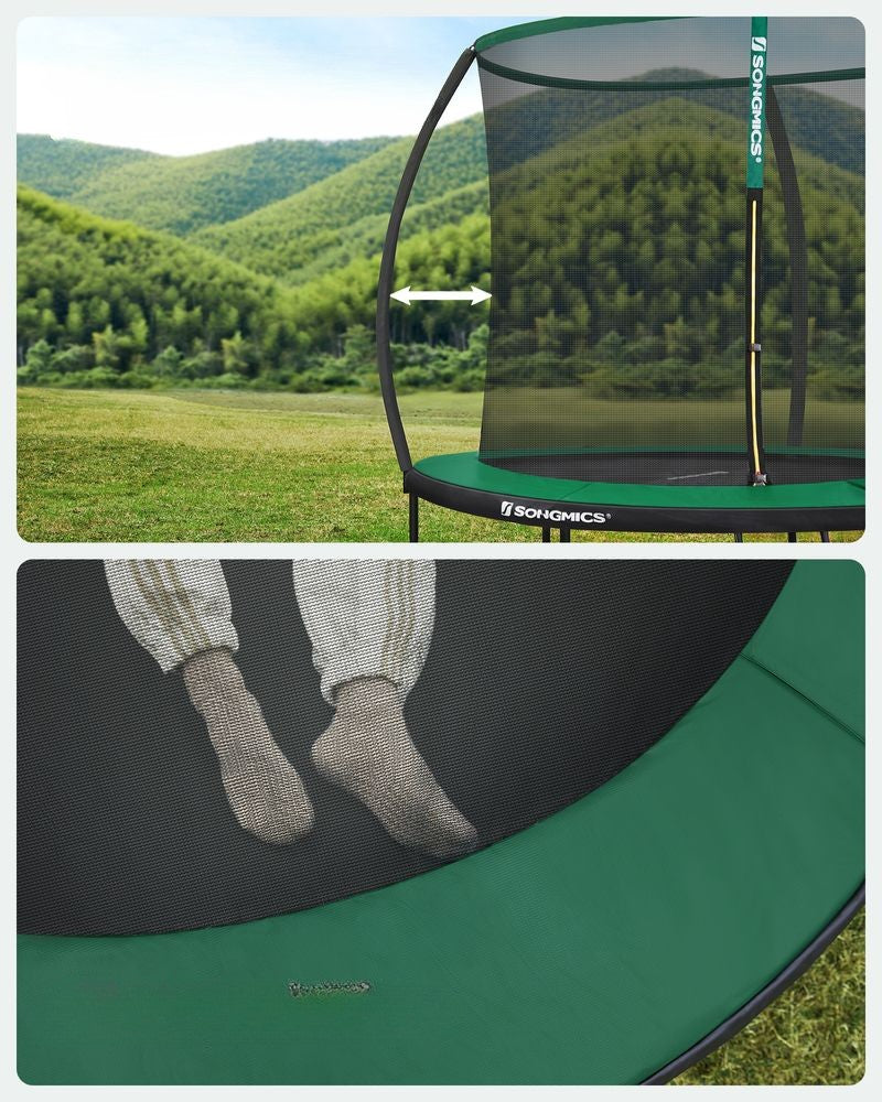 Nancy's Fornos Trampoline met Veiligheidsnet - Groen / Zwart - ± Ø 245 cm