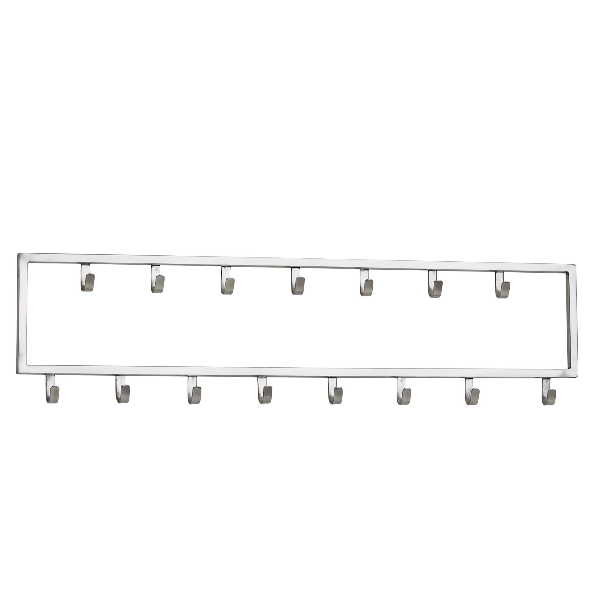 Nancy's Kathleen Wall Coat Rack - Wardrobe - 15 Hooks - Silver - ± 80 x 5 x 20 cm